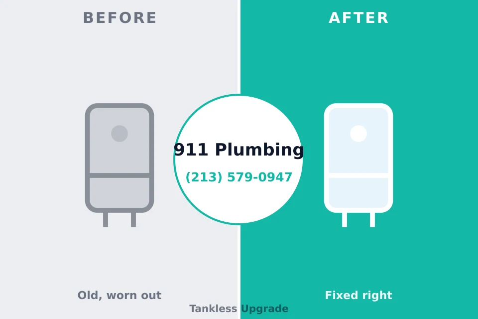 Before and after: plumbing repair Fremont Hills, MO